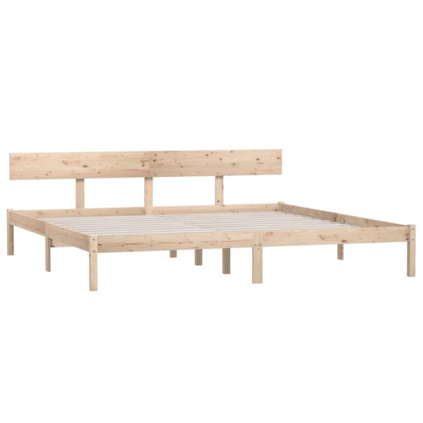 Estructura de cama madera maciza de pino 200x200 cm M 3