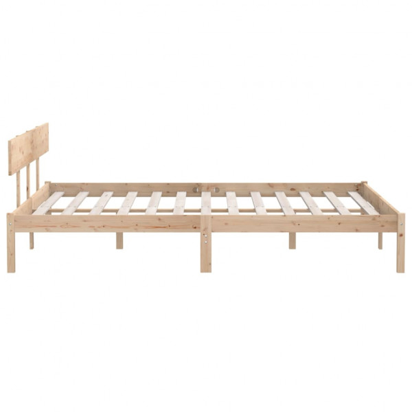 Estructura de cama madera maciza de pino 200x200 cm M 5