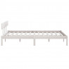 Estrutura de cama 200x200 cm pinho maciço branco 5