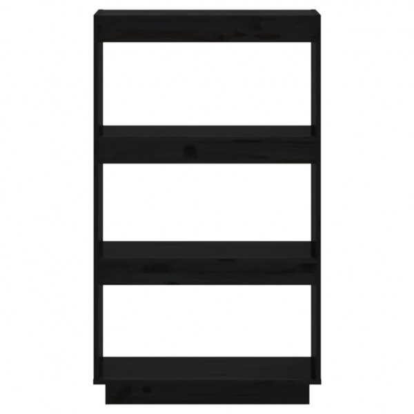Estantería/divisor de espacios madera pino negro 60x35x103 cm M 5