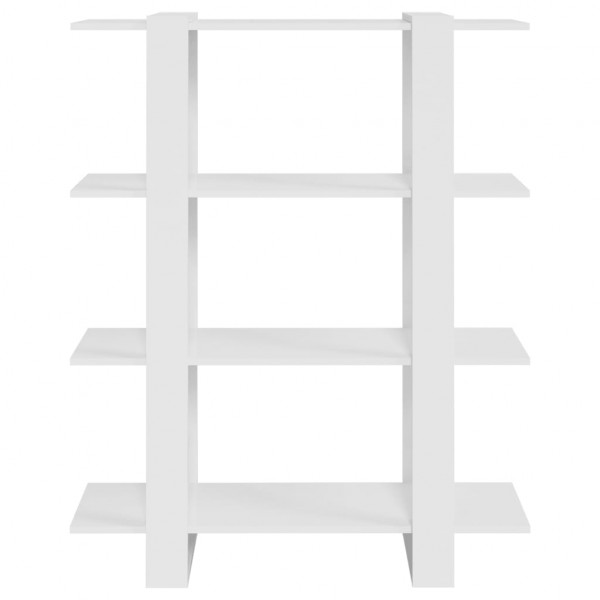 Estantería/divisor de espacios blanco brillante 100x30x123.5 cm M 3