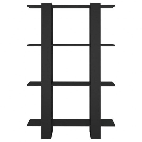Estantería de libros/divisor de espacios negro 80x30x123.5 cm M 5