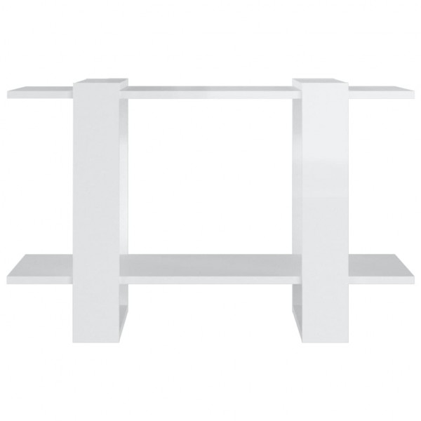 Estantería/divisor de espacios blanco brillante 80x30x51 cm M 5