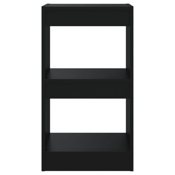 Estantería de libros/divisor de espacios negro 40x30x72 cm M 3