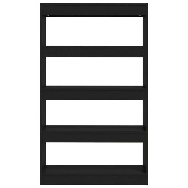 Estantería/divisor madera de ingeniería negro 80x30x135 cm M 5