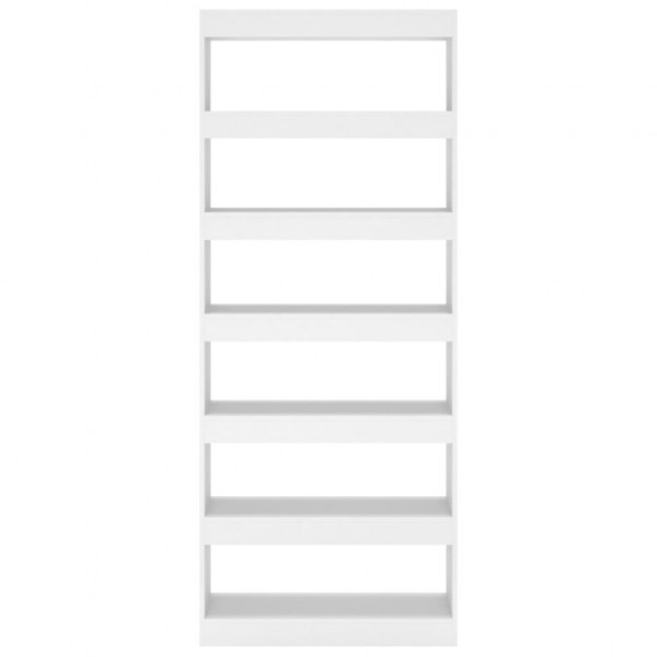 Estantería/divisor madera de ingeniería blanco 80x30x198 cm M 5