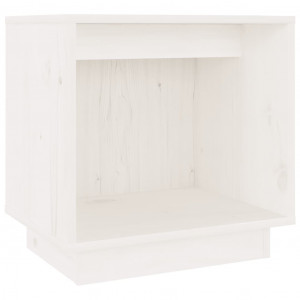 Mesita de noche de madera maciza de pino blanco 40x30x40 cm H