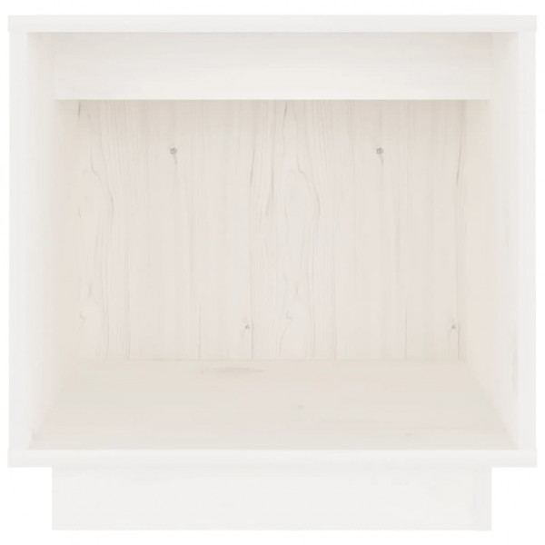 Mesa de cabeceira 40x30x40 cm madeira de pinho maciça branco M 4