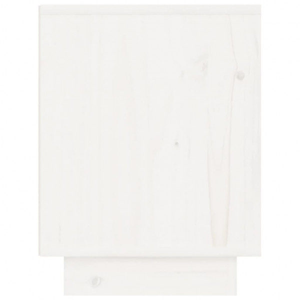 Mesa de cabeceira 40x30x40 cm madeira de pinho maciça branco M 5