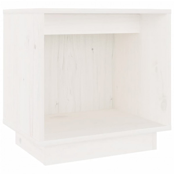 Mesas de cabeceira 2 pcs 40x30x40 cm pinho maciço branco M 2