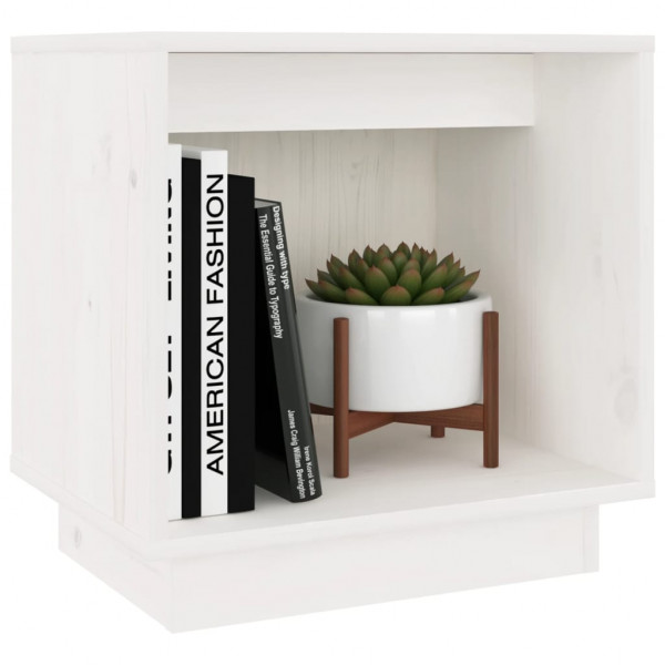 Mesas de cabeceira 2 pcs 40x30x40 cm pinho maciço branco M 4