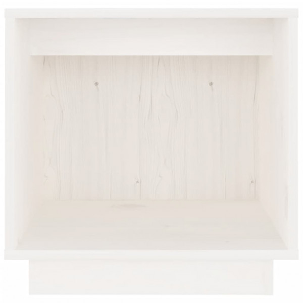 Mesitas de noche 2 uds madera maciza de pino blanco 40x30x40 cm M 5