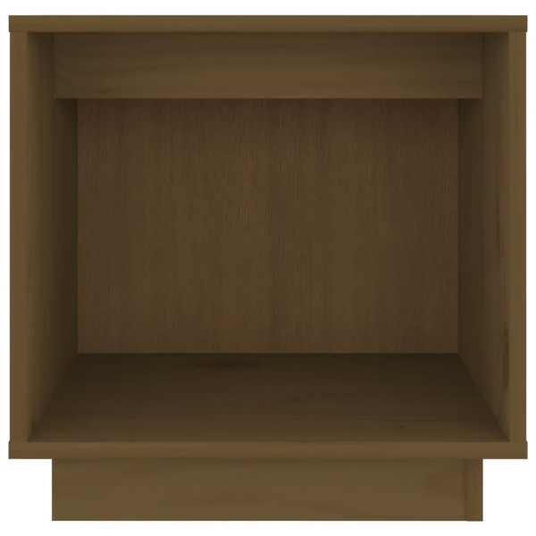 Mesita de noche de madera maciza de pino marrón miel 40x30x40cm M 4