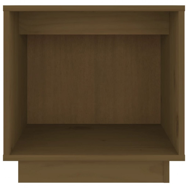 Mesitas de noche 2 uds madera de pino marrón miel 40x30x40 cm M 5