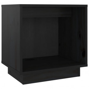 Mesitas de noche 2 uds madera maciza de pino negro 40x30x40 cm H