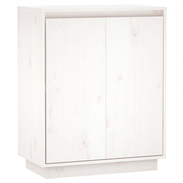 Aparador de madera maciza de pino blanco 60x34x75 cm M 2