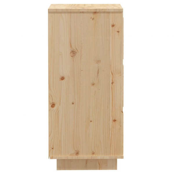 Aparador 2 uds madera maciza de pino 32x34x75 cm M 5