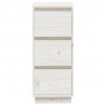 Aparador de madera maciza de pino blanco 32x34x75 cm 5