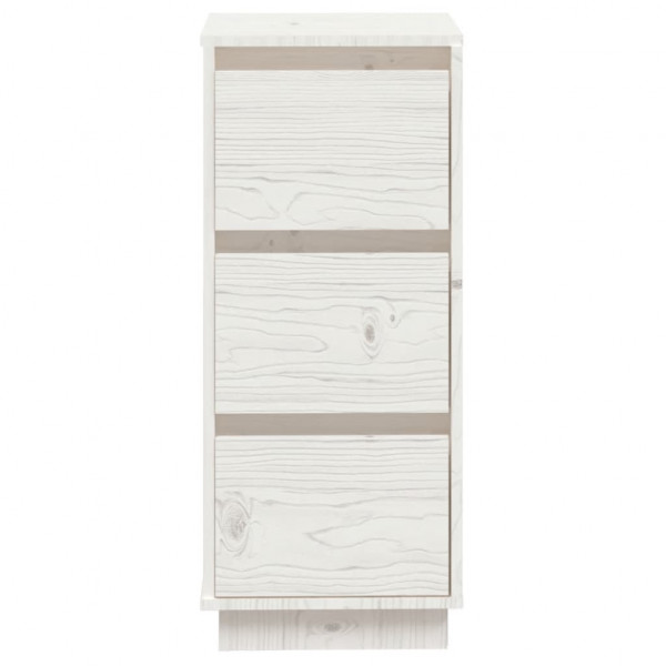 Aparador 2 uds madera maciza de pino blanco 32x34x75 cm M 4