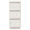 Aparador 2 uds madera maciza de pino blanco 32x34x75 cm 4