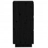Aparador 2 uds madera maciza de pino negro 32x34x75 cm 5