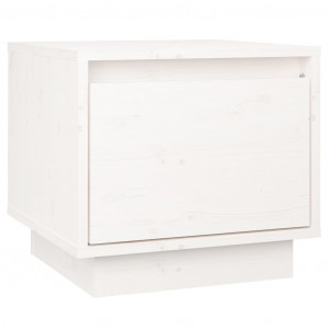 Mesita de noche madera maciza de pino blanco 35x34x32 cm H