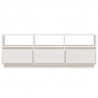 Mueble de TV de madera maciza de pino blanco 140x37x50 cm 5