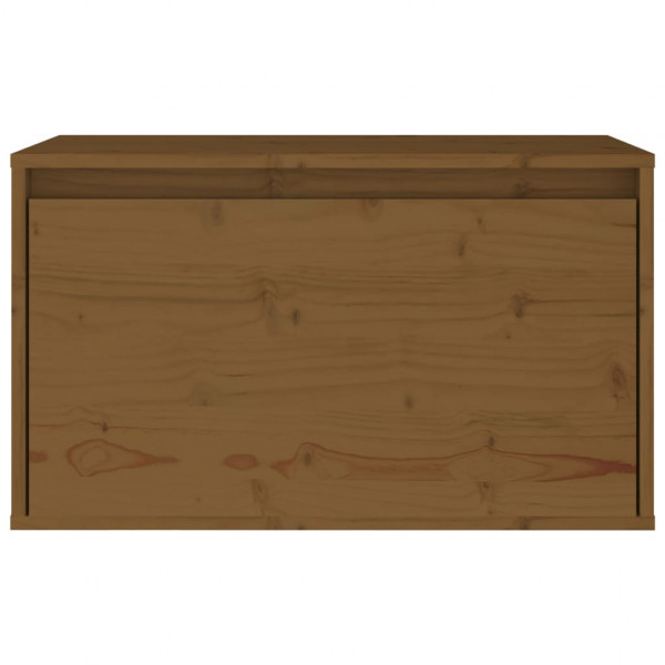 Armario de pared madera maciza de pino marrón miel 60x30x35 cm M 5
