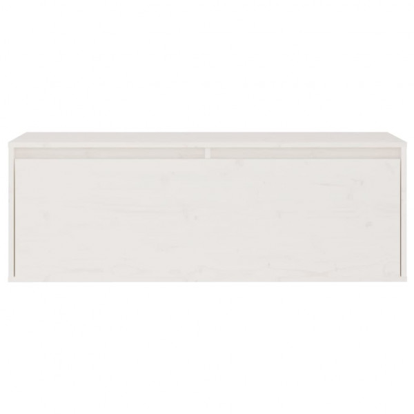 Armário de parede 100x30x35 cm madeira de pinho maciça branco M 5