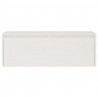 Armário de parede 100x30x35 cm madeira de pinho maciça branco 5