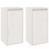 Mesas de cabeceira 2 pcs 30x30x60 cm pinho maciço branco 2