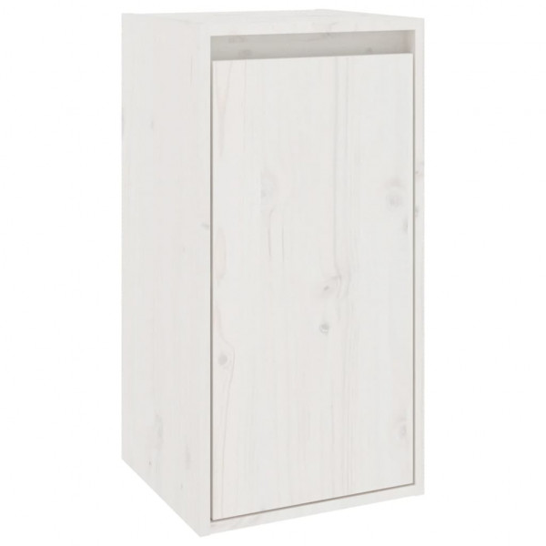 Armario de pared 2 uds madera maciza de pino blanco 30x30x60 cm M 3