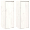 Mesas de cabeceira 2 pcs 30x30x80 cm pinho maciço branco 2