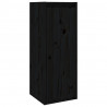Armarios de pared 2 uds madera maciza de pino negro 30x30x80 cm 5