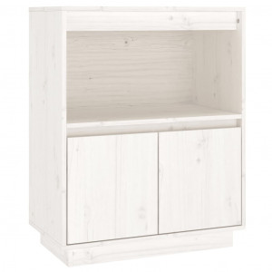 Aparador de madera maciza de pino blanco 60x34x75 cm H