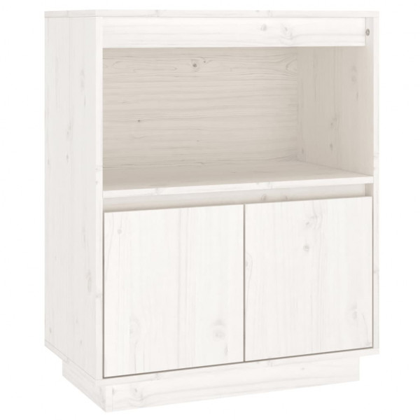 Aparador de madera maciza de pino blanco 60x34x75 cm M 2