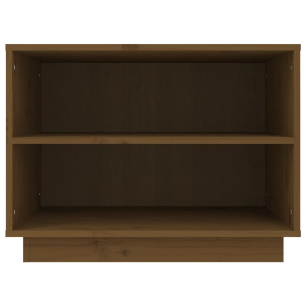Armario zapatero madera maciza de pino marrón miel 60x34x45 cm M 5