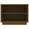 Armario zapatero madera maciza de pino marrón miel 60x34x45 cm 5