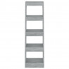 Estante/divisória 40x30x135 cm cor sonoma cinza 3
