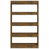 Estantería/divisor madera ingeniería roble ahumado 80x30x135 cm 5