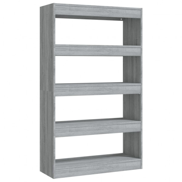 Estantería/divisor madera ingeniería gris Sonoma 80x30x135 cm M 2