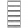 Estantería/divisor madera ingeniería gris Sonoma 80x30x166 cm 5