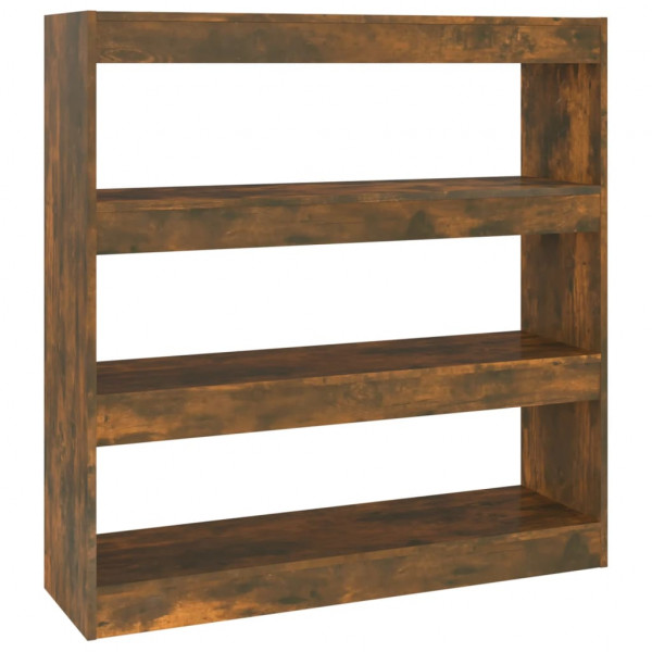 Estantería/divisor de espacios roble ahumado 100x30x103 cm M 2