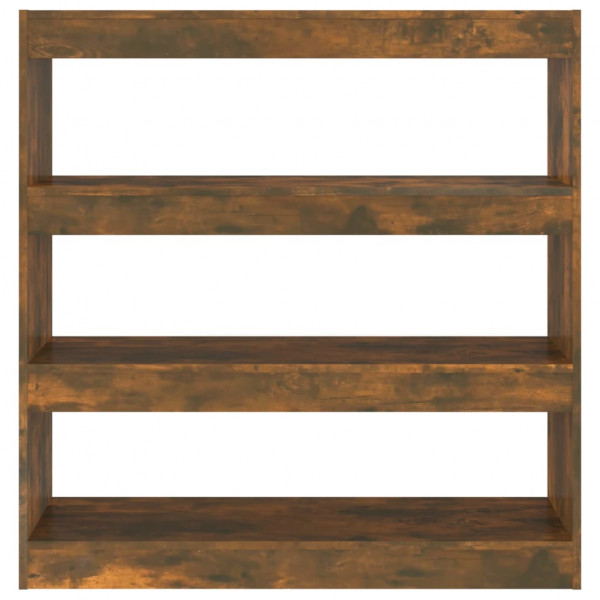 Estantería/divisor de espacios roble ahumado 100x30x103 cm M 5