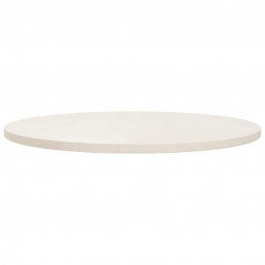 Tampo de mesa pinho maciço Ø80x2.5 cm branco H