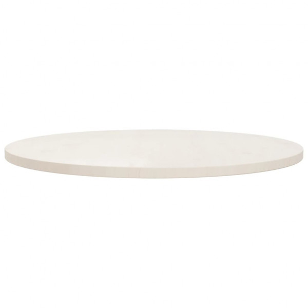Tampo de mesa pinho maciço Ø80x2.5 cm branco M 2
