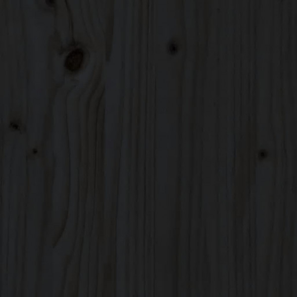 Cabecero de cama madera maciza de pino negro 126x4x100 cm M 5