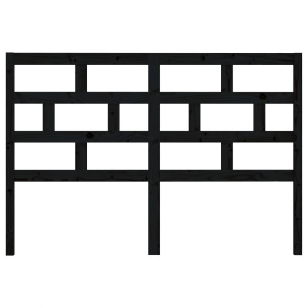 Cabecero de cama madera maciza de pino negro 166x4x100 cm M 4