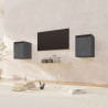 Armario de pared 2 uds madera maciza de pino gris 30x30x40 cm 1