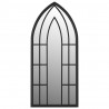 Espelho de jardim p/ uso exterior ferro 100x45 cm preto 2